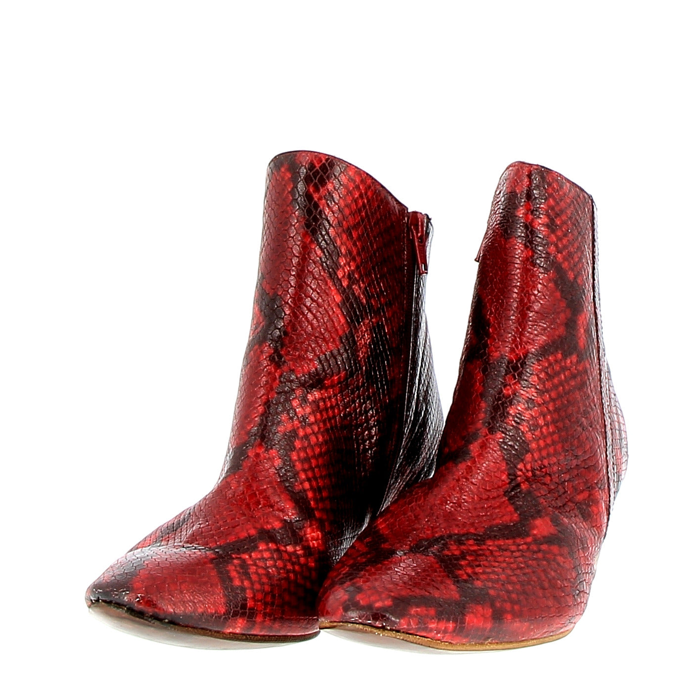 Red snake boot