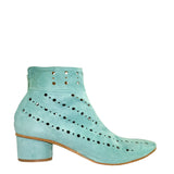 Openwork suede ankle boot