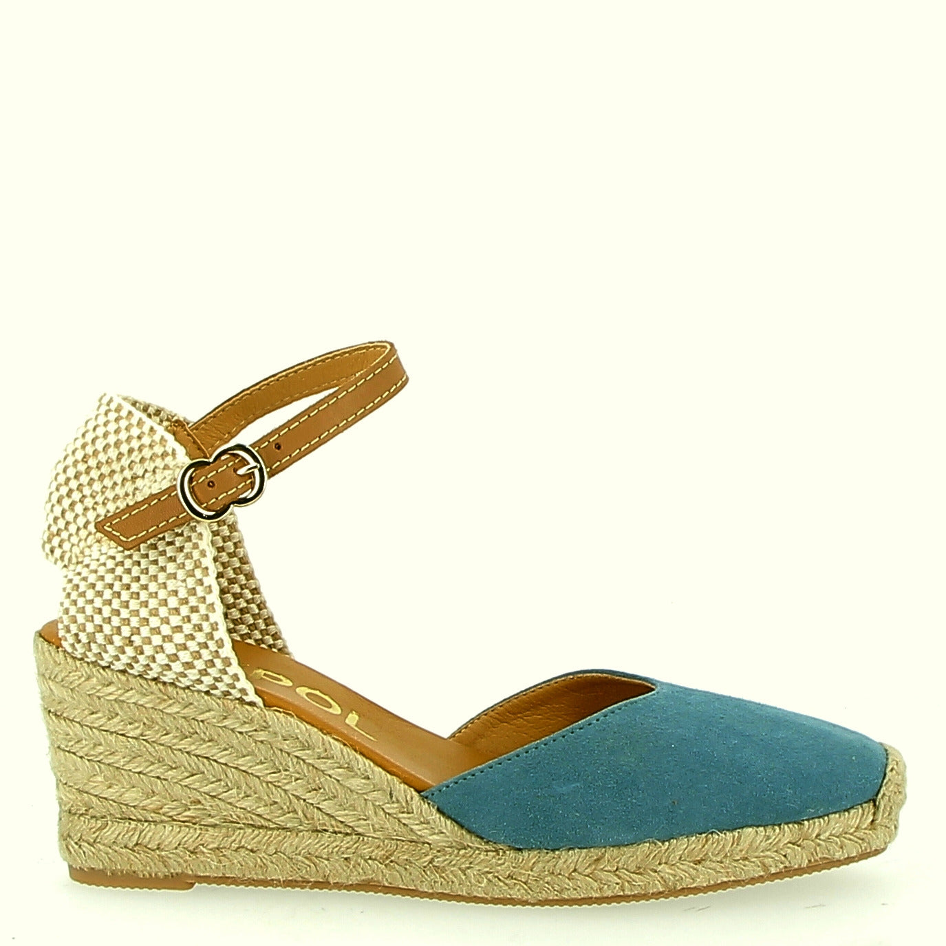 Campesina espadrille in blue jeans suede